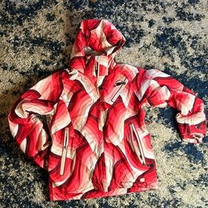 Roxy ski snowboard jacket size large pink heavy weather